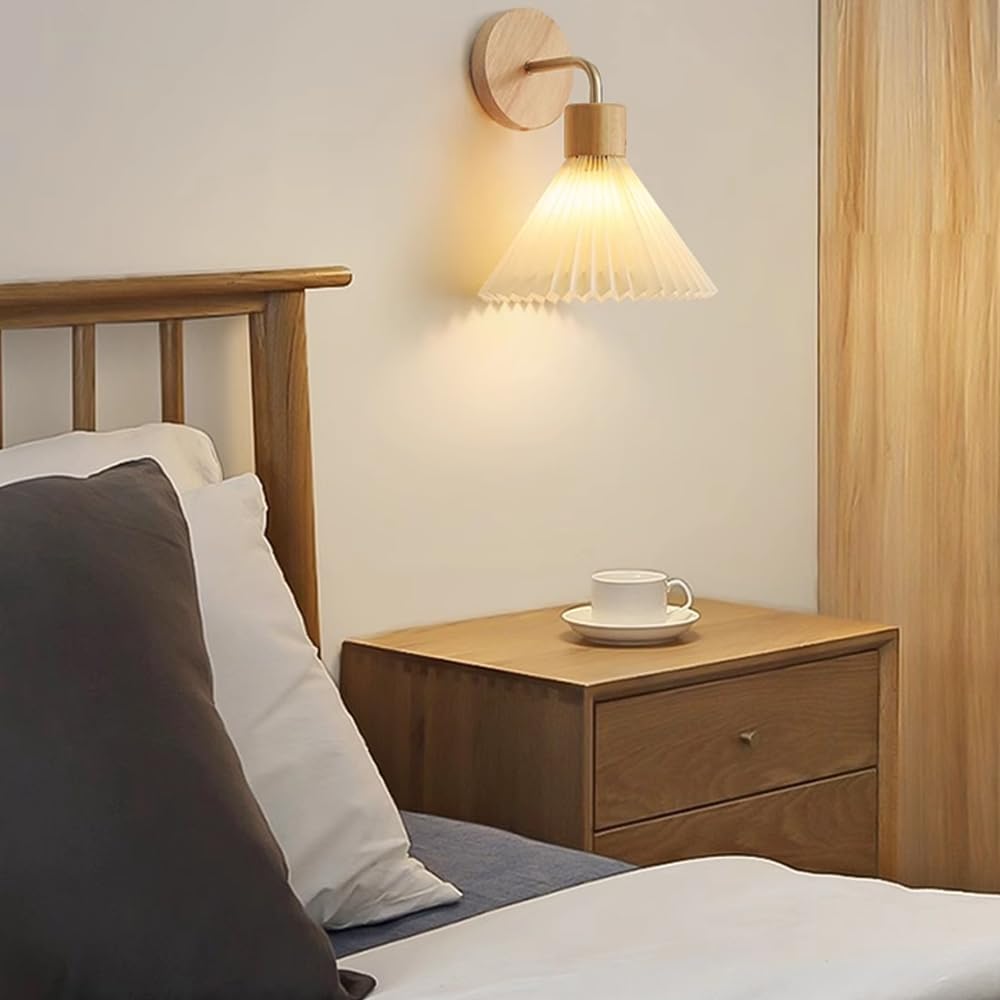 Set Of 2 Gold Wall Sconces With Beige Fabric Shades - Hardwired, E26 Socket, For Bedroom, Living Room, Hallway