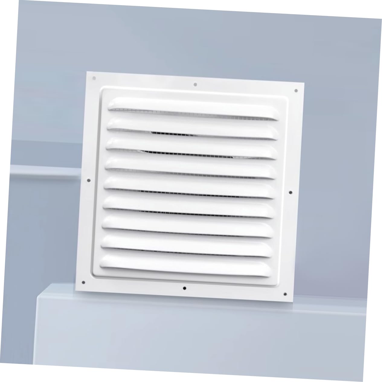 Griglia di Ventilazione a Lamelle Quadrata in Lega di Alluminio Bianca 2 | Quadri Elettrici e Involucri, Design Robusto Protezione Intemperie, Flusso D'aria Elevato