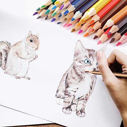 KKmoon Conjunto de 72 lápis de cor profissional pré-afiado Lápis de cor de água solúvel em água com