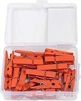 Vista 62 de JAM PAPER Wood Clip Clothespins - Small - 7/8 Inch - White - 50 Clothes Pins/Pack