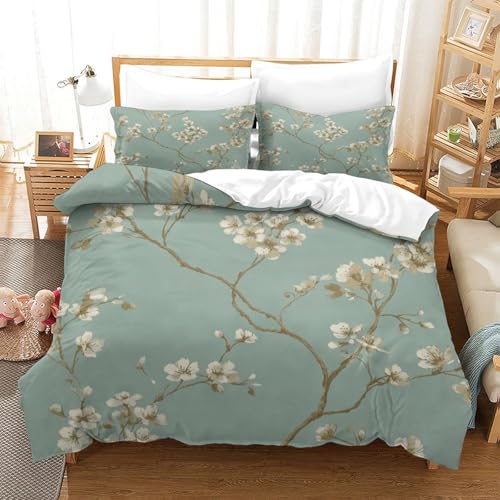 Housse de couette super douce imprimé 3D haut de gamme cerisiers - 3