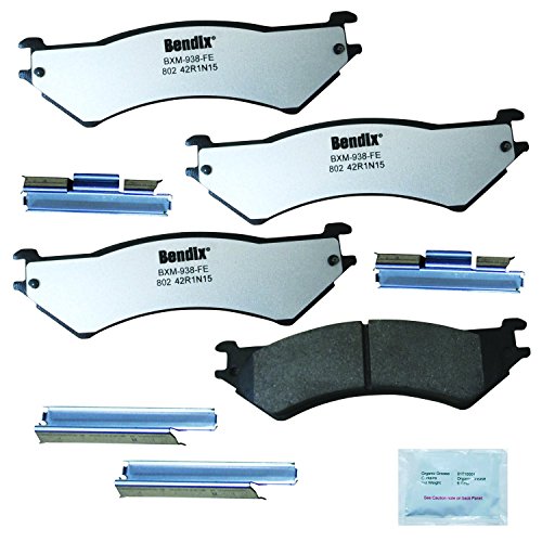 Image of Bendix Fleet Metlok MKD802FM Semi-Metallic Rear Brake Pads for Select Models Ford E-150, E-150 Econoline, E-250, E-250 E-350 Club Wagon, Econoline Super Duty
