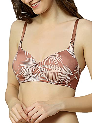 Image of Triumph International Doreen Bra For Women Non Wired Non Padded Wireless Bra Full Coverage Raschel Lace Lingerie Classic High Center Bridge Support Wide Straps Big Cup Bra for Larger Busts Pack Of 1