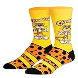 クールソックス、メンズファニーグラフィックノベルティソックス、チェスターチーターチートス、大人用Lサイズ