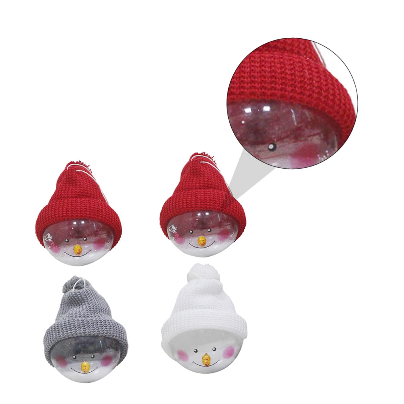 OUNONA 12stücke Weihnachtsbaumkugeln Mit Schneemann-Design Bunte Hängende Christbaumornamente Für Festliche Dekorationen Für Weihnachten Hochzeiten Und Partys