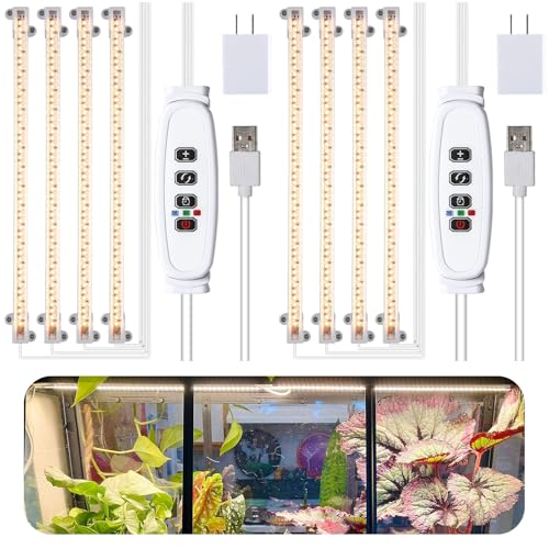 RWNTAO LED Plant Grow lamp, 3500K Full Spectrum Growing Light Strips for Indoor Small Plants with 3/9/12H Timer & 10 Dimmable Levels, LED Growth Light for Green House Hydroponics Succulent 2 Pack RWNTAO LED Plant Grow lamp, 3500K Full Spectrum Growing Light Strips for Indoor Small Plants with 3/9/12H Timer & 10 Dimmable Levels, LED Growth Light for Green House Hydroponics Succulent 2 Pack