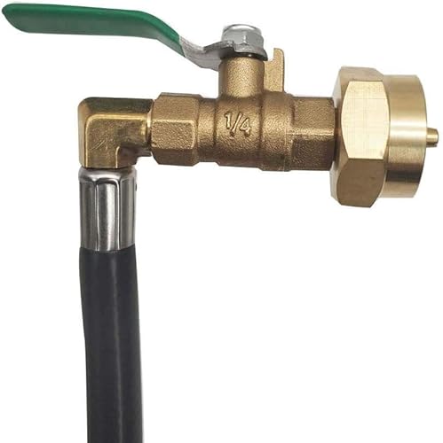 Miniatura 5 de METER STAR Adaptador de repuesto de propano para tanques de 1 libra con válvula de control de encendido y apagado y manguera de 35.5 pulgadas de