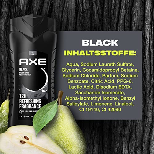 AXE 3-in-1 Duschgel & Shampoo Black XL – Bodywash und Shampoo für Körper, Gesicht und Haar - 4 Stück – Ansicht 5