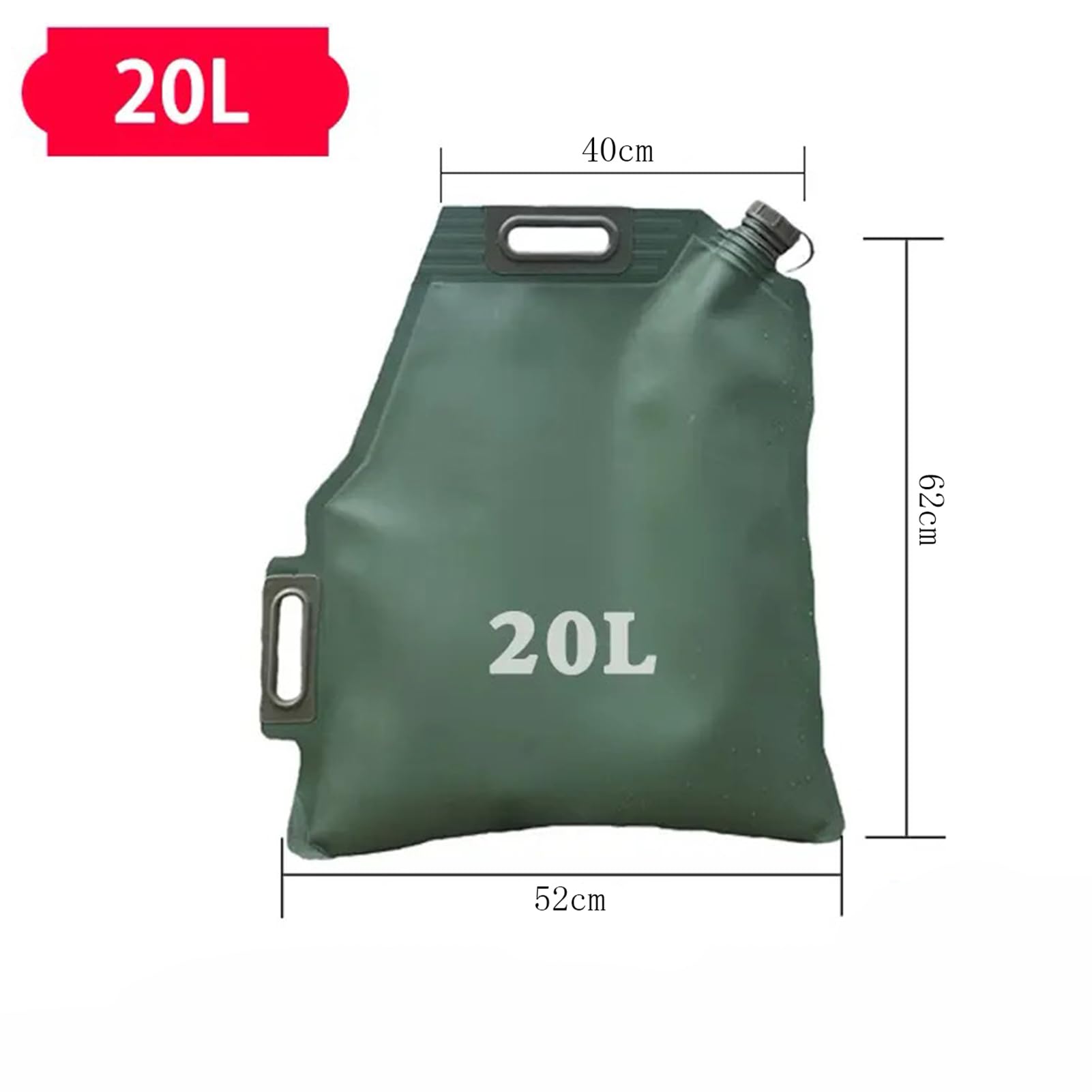 Depósito De Gasolina Blando con Pico Vertedor Y Asa, Fácil De Transportar Y Resistente. Bidón De Combustible para Coche, Moto Y Camping,20L