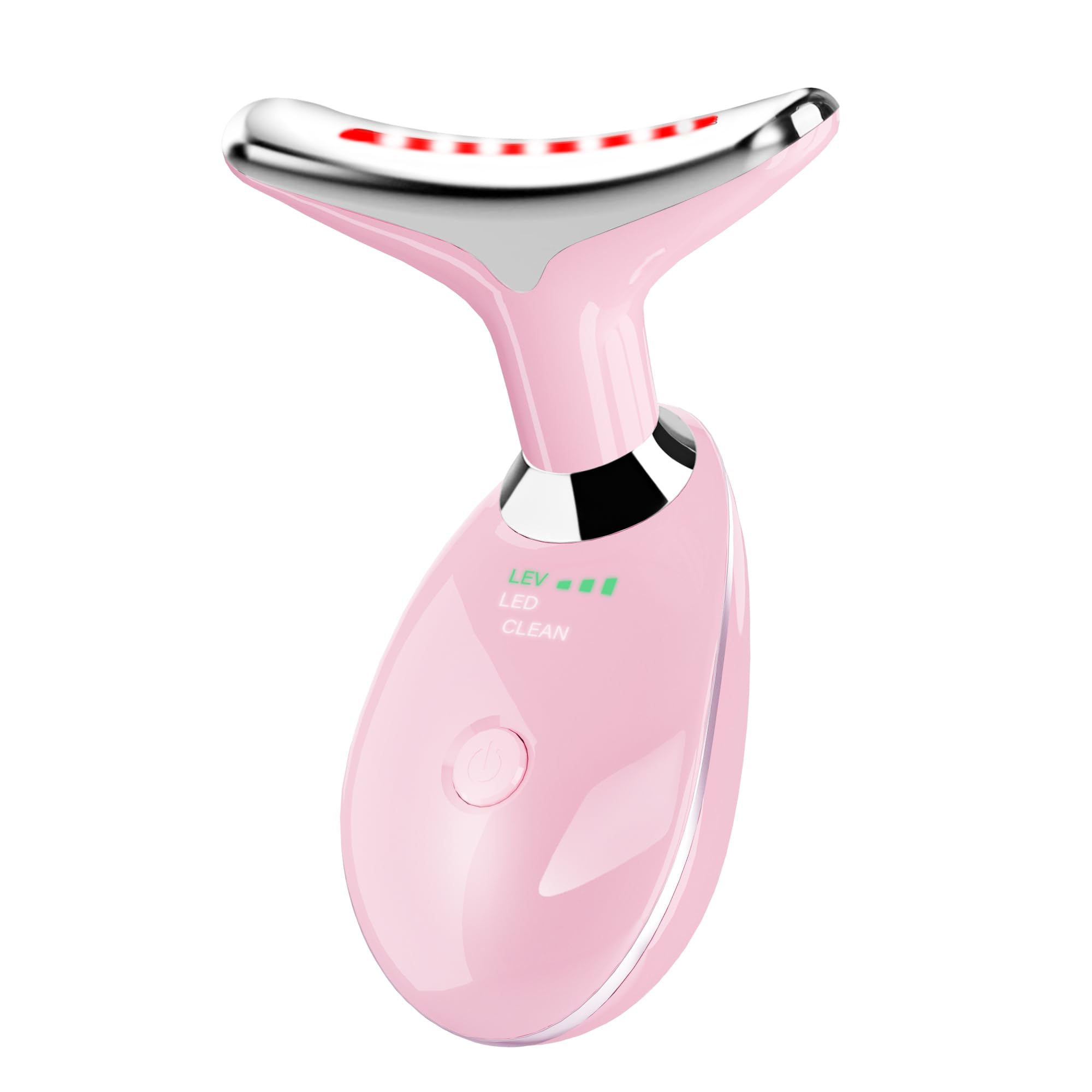 Red Light Therapy Device for Face, 7 Color LED Facial Light Therapy Wand for Skin Care at Home Blue Light Face Massager Tool for Neck(Light White) — view 9