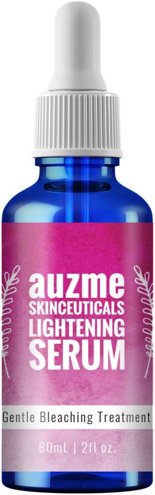 Skin Lightening Serum by Auzme Hydroquinone 2% Kojic Acid Gentle Skin Bleaching Serum Treatment Skin Lightening for Dark Spots and Melasma