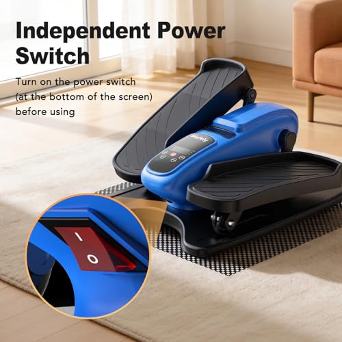 Image of Under Desk Elliptical Machine,Leg Exerciser While Sitting for Seniors with 12 Adjustable Speed RF Remote Control,Quiet & Portable Mini Seated Pedal Exerciser with Non-Slip Mat for Home Office