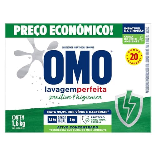 Omo Lavagem Perfeita – Sanitizante em Pó, 1.6kg