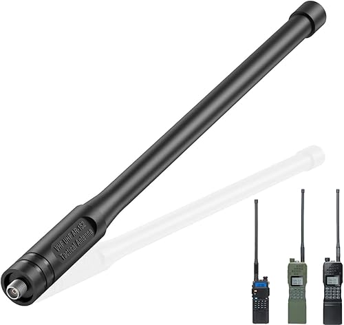 Baofeng Antena táctica SMA-hembra de doble banda VHF UHF 144430Mhz para Baofeng AR-152 UV-5R UV-82 BF-F8HP BF-H6 BF-888S Kenwood TYT Etc Radio