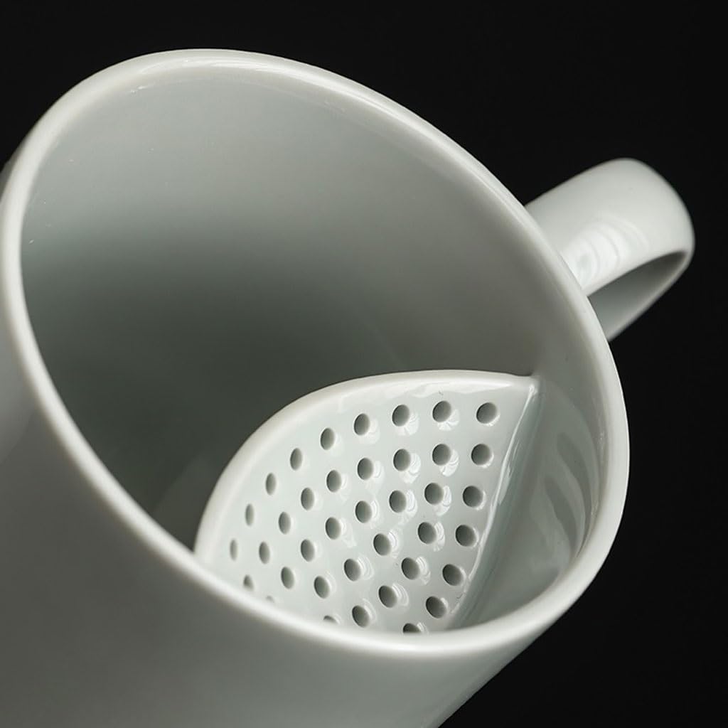 Tasse à thé Tasse de Bureau en céramique de Grande capacité, Service à thé, Tasse créative Faite à la Main, Filtre à Eau avec Couvercle Tasses à thé réutilisables