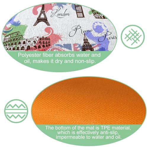 Tapete de cocina absorbente ideal para pasillo y cuarto de lavado, set de 2 6