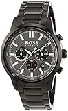 hugo boss uhr datum einstellen Edelstahl matt schwarz beschichtet