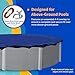 Blue Wave Gold 15-Year 15 ft x 30 ft Oval Above Ground Pool Cover for Winter– Durable & Weather-Resistant Polyethylene – 4 ft Overlap, Black Underside, Reinforced Grommets, Winch, Cable – Royal Blue