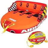 Airhead Great Big Mable & Booster Ball Combo | 1-4 Rider Towable Tube for Boating
