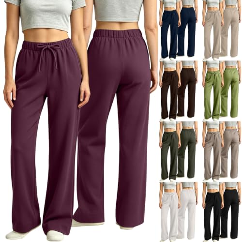 Womens Baggy Sweatpants Low Rise Wide Leg Lounge Pants With Pocket - image 1