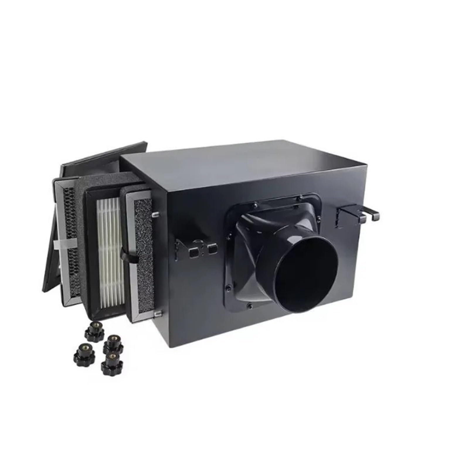 Zespół obudowy filtra powietrza Aby system HVAC pobierał świeże powietrze Obudowa filtra | Obudowa filtra liniowego dopływu świeżego powietrza z filtrem wstępnym(4 Inch 100mm)
