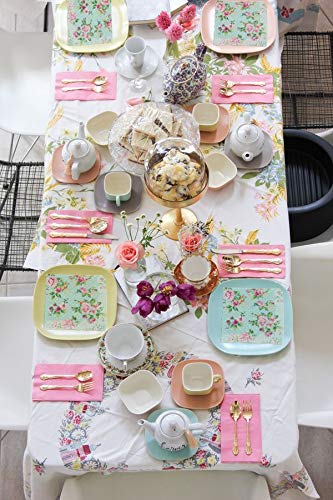 Wallye Paper Napkins For Bridal Shower Tea Party Birthday Or Wedding, Vintage Blue Floral, 20 Pack #TOP1