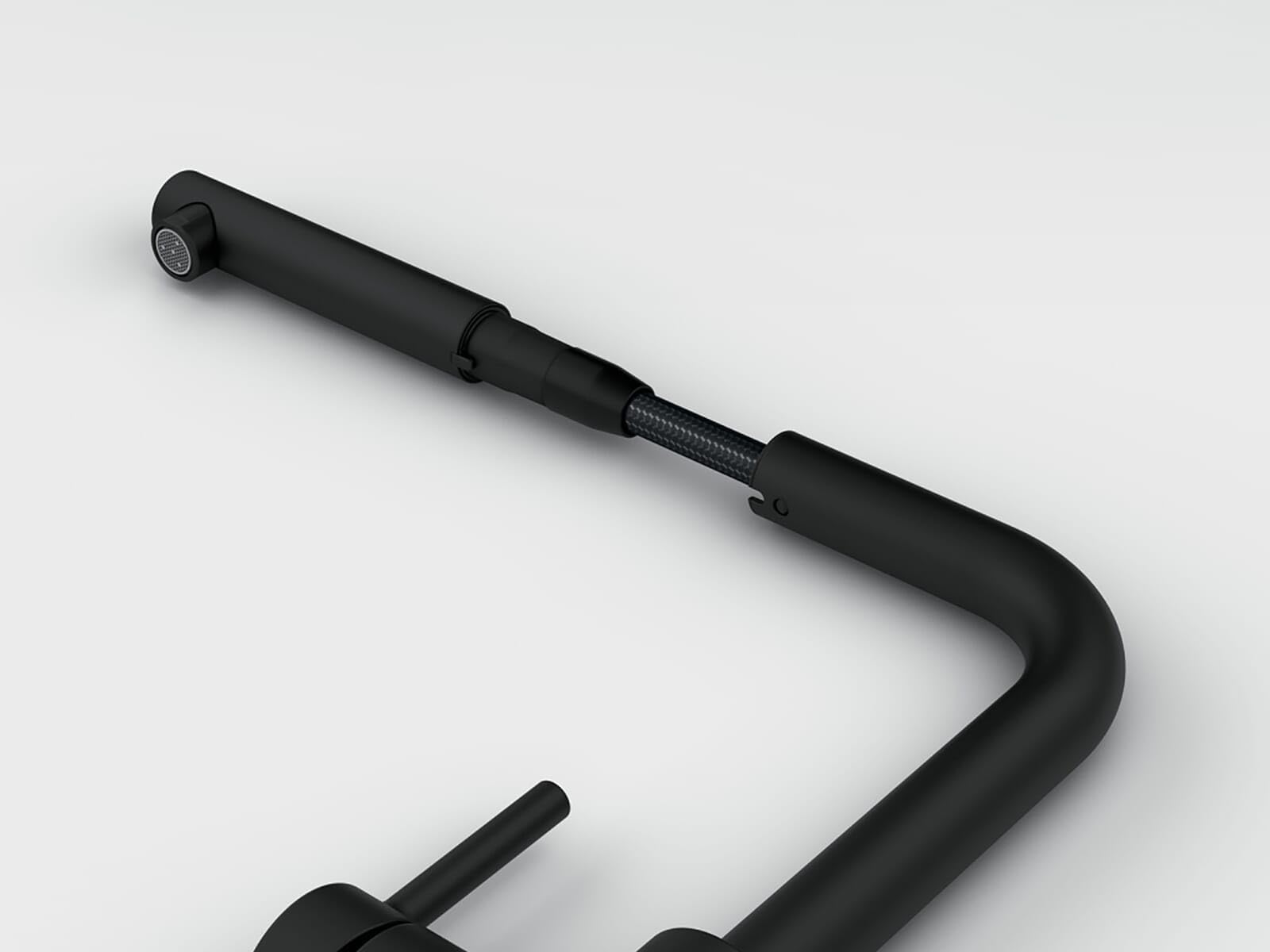 Franke 115.0712.435, Grifo de cocina Lina L pull-out, Matte black