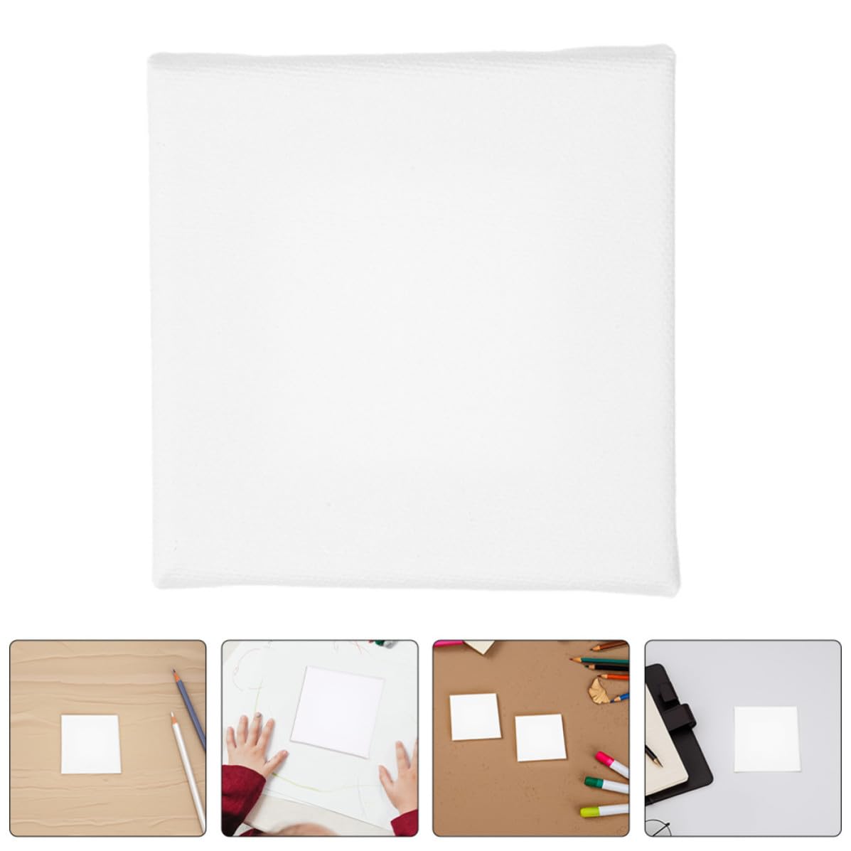 CALLARON 24 Piezas Mini Lienzo para Pintar Lienzo Pequeño de Algodón sobre Madera Blanco Reutilizable Diseño Estirado para Arte y Pintura
