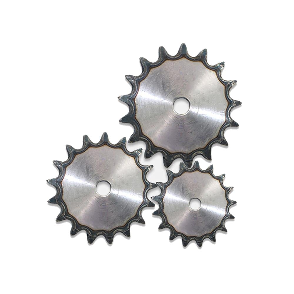 Piñón para cadena de rodillos dentada, Engranaje de cadena rodillos industrial, piñón plano transmisión por acero A3, 12A, paso 10-25T, 19,05mm(20 Teeth)