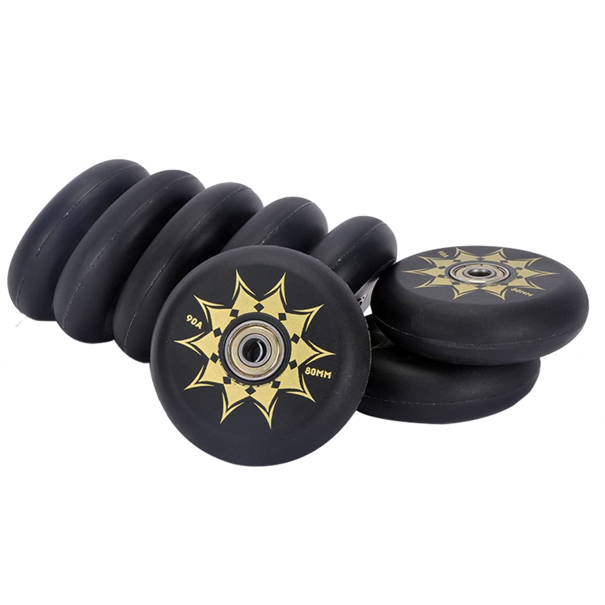 HJGHY8 Pack Skate Roller with Bearings For Inline Skate Wheels Replacement Roller Skating Wheelsfor Indoor Outdoor Recreational Skating Wheels