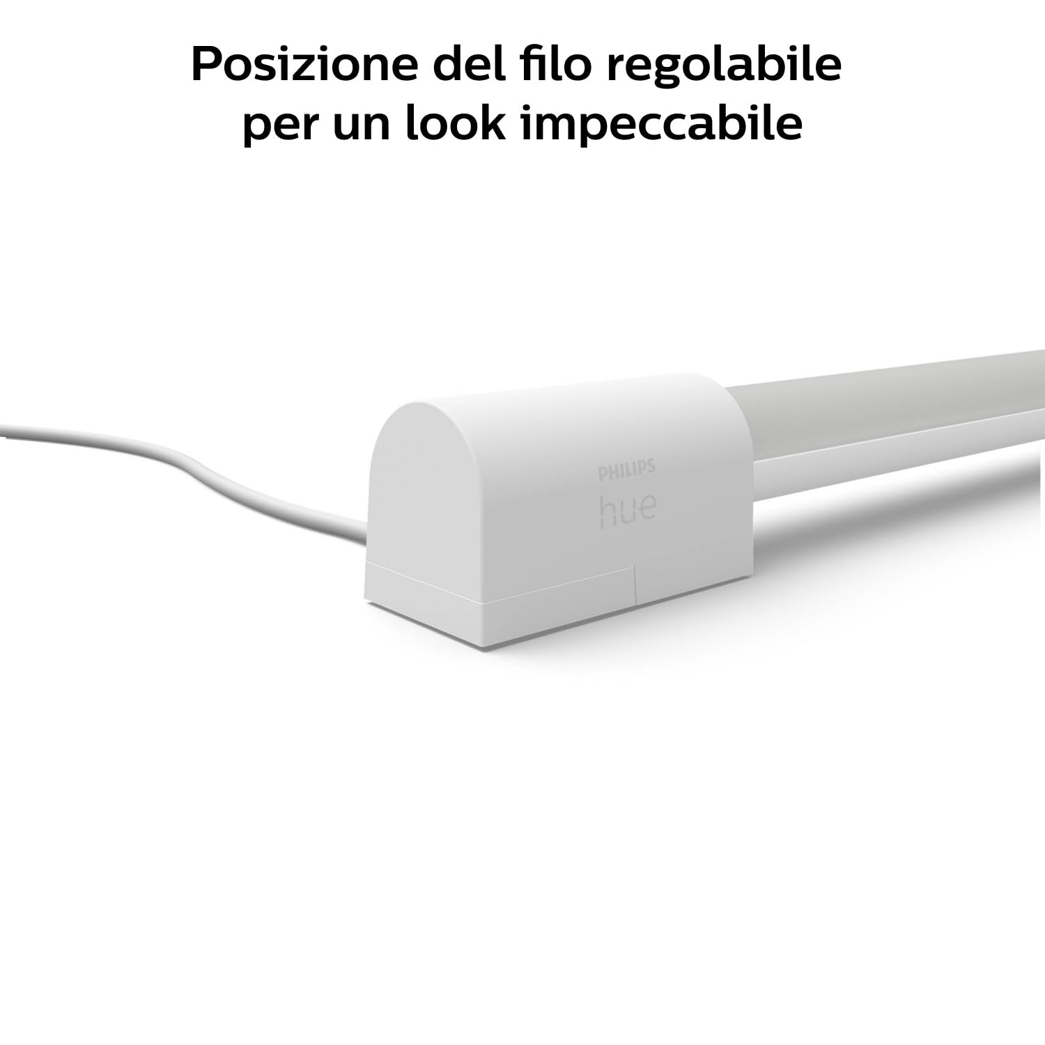Philips Hue Play Gradient Light Tube, Tubo LED Smart, 125 cm, Bianco | Per TV 60", 16 milioni di colori, Illuminazione surround sincronizzata, Tecnologia Gradient, Smart Home, Rotazione 340°