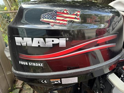 Image of Bass Sticker - American Flag - Fishing Decals for Trucks - USA Flag Patriotic Country