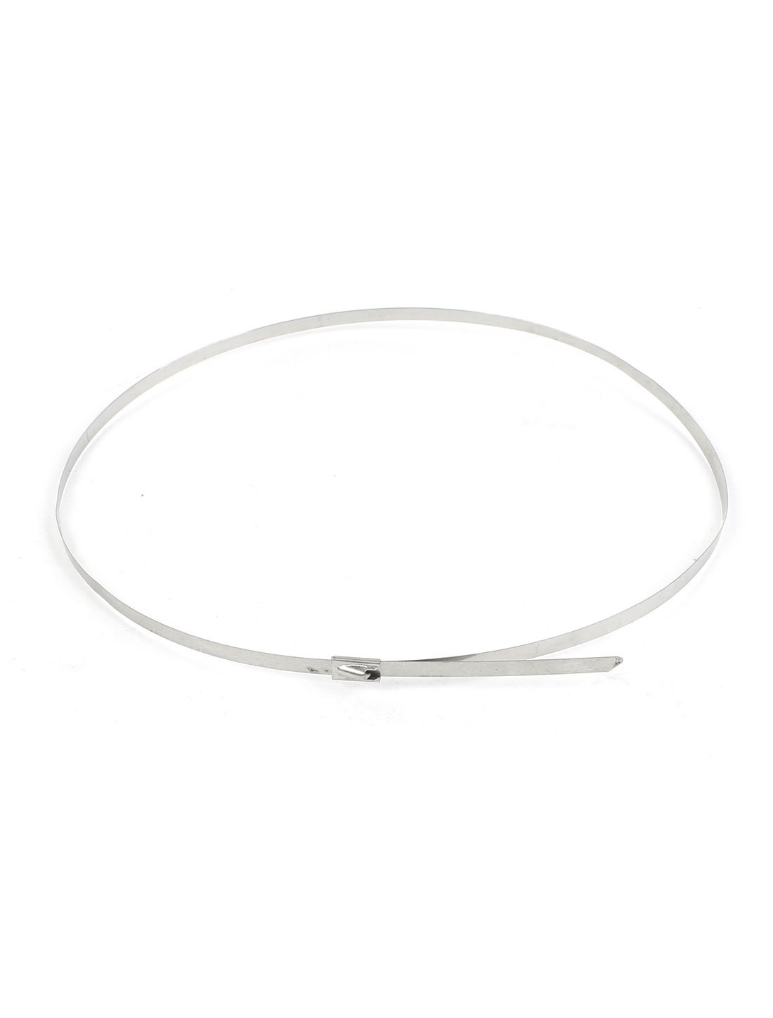 Aexit 25Pcs Stainless Hose Clamps Steel Coated Zip Tie 600x8mm for Pipe Snap Grip Hose Clamps Hose Cable