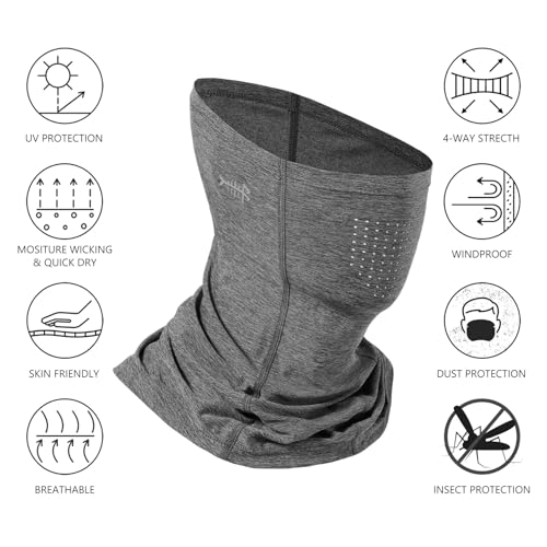 Image of BASSDASH Neck Gaiter Mask UPF 50 Sun Protection for Men & Women, Fishing, Hiking, Outdoor