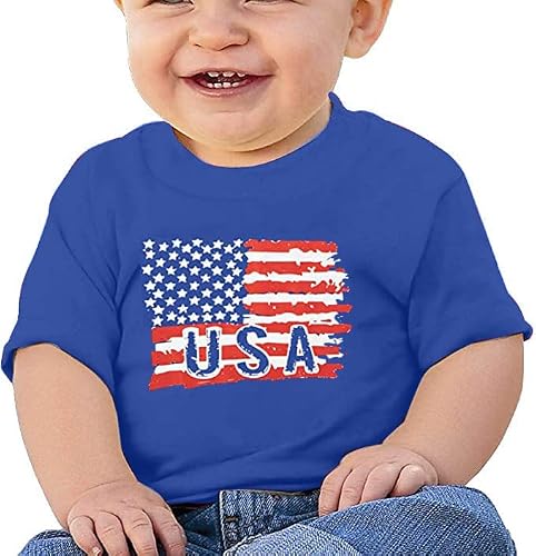 Baby American Flag Shirt Usa 4Th Of July T-Shirt Patriotic Stars Stripes Short Sleeve Independence Day Tee Tops #TOP8