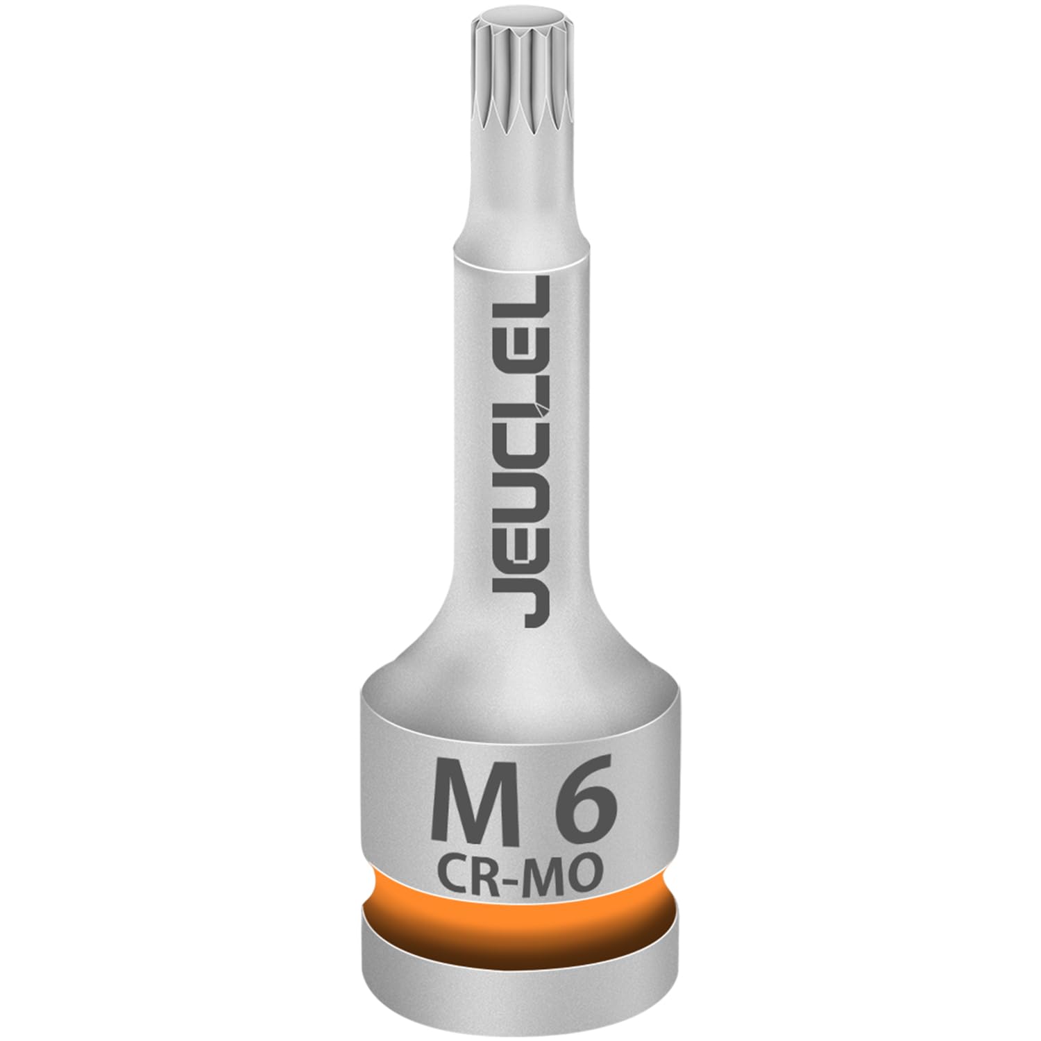 JEUCLEL M6 Triple Square Impact Spline Bit Socket, 6mm Metric 1/2-Inch Impact Drive Triple Square Socket, Cr-Mo Steel Lengthen Screwdriver Socket Adapter Use with Impact Drivers or Ratchets