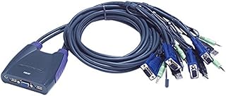 ATEN 4-Port USB VGA/Audio Cable KVM Switch (1.8m) CS64U (up to 2048 x 1536; DDC2B) support - Windows, Linux, Mac, Sun