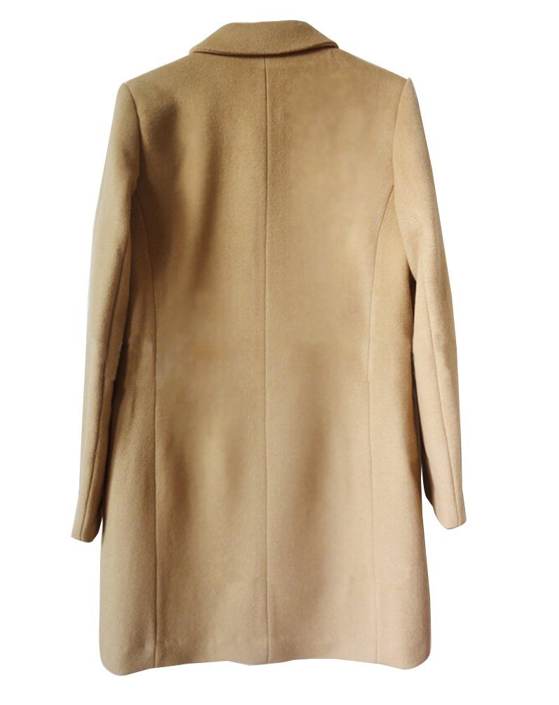 Damski płaszcz zimowy elegancki sztuczny płaszcz wełniany Outwear trencz płaszcz zimowy długi płaszcz