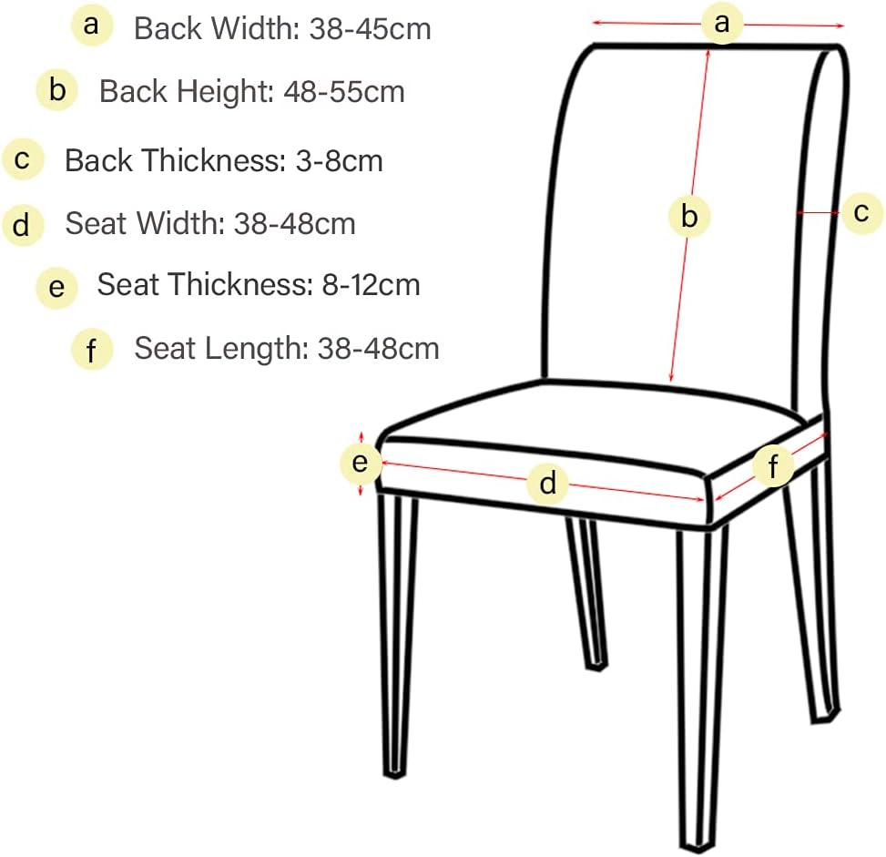 Leeyunbee Set of 4 Dining Chair Covers, Modern Elastic Stretch Chair Protector - Image 5