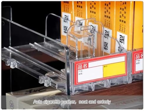 Store Display Rack Wall Mounted Storage Rack Supermarket Convenience Store Automatic Cigarette Rack Space Saving Assembled Display Cabinet,4-Tier Acrylic Cigarette Display Rack with Auto-Pus image 5