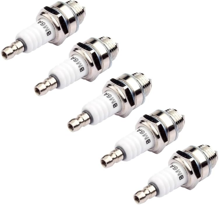 5/10Pcs Sparks Plug for 2 Strokes L7T BM6A BPMR7A RCJ6Y RCJ7Y WSR5F 33cc-49cc Trimmer Blower Chainsaw(5Pcs)