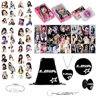 Tulufanskrr Blackpink Lisa Geschenk-Set, Lisa Fans Geschenk Set für Blink, Blackpink Fanartikel, Kpop Lisa Merchandise Geschenke Rucksack Karte Schlüsselbund