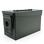 50 Cal Ammo Can Metal 9mm Ammo Box Storage Crate case for Shotgun Bullet Rifle Nerf Ammunition Waterproof case-Gard Organizer Gifts for Men,Gift Boxes for Dad Husband Father