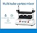 HFBTE Multi-Tube Vortexer Scientific Laboratory Vortex Mixer Lab Vortex Mixer with DC Brushless Motor Speed Range 100 to 2500 RPM Foam Rack 15xφ26mm Test Tube φ26-φ32mm 50ml