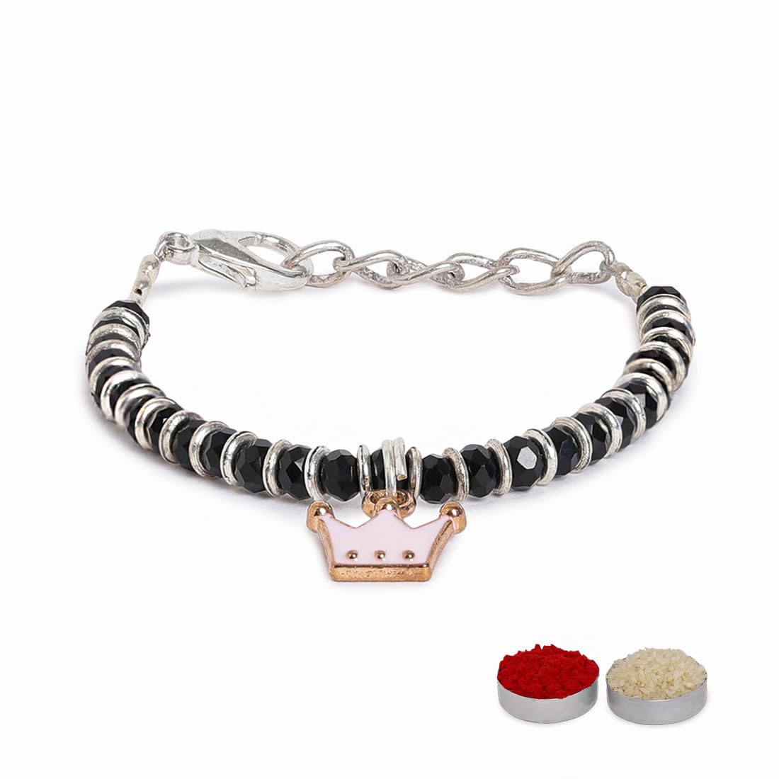 El Regalo Kids Rakhi for Baby Brother - Cute Charms Evil Eye Nazaria Rakhi with shagun, Rakhi Message Card in Rakhi Gift Box for Kids/Babies/Toddlers (Pink Crown) (B0CBVPPWT8) Amazon Price History, Amazon Price Tracker