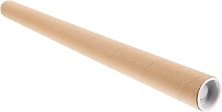 Uonlytech Tubo de Cartón para Almacenamiento de Pósters y Dibujos Resistente Desgarros para Envíos y Protección de de Arte de Interior Tapa Color
