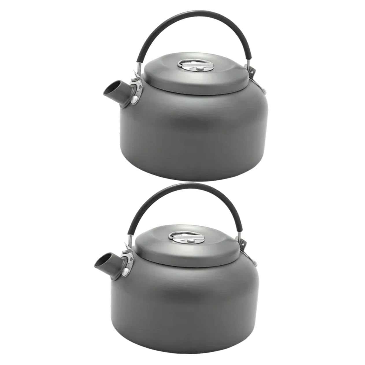 BESPORTBLE 2stücke Outdoor Camping Kessel Aus Aluminiumlegierung Tragbar Teekessel Mit Anti-scald Griff Für Camping Und Outdoor-aktivitäten