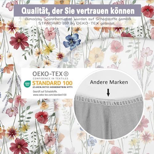 Bimocosy Lot De 4 Draps-housses 60x120 Cm - Microfibre Douce Oeko-TEX, Motifs Feuilles Et Ours