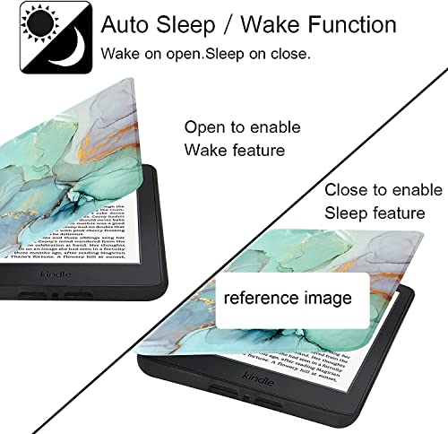 Image of SwooK Classic Printed Magnetic for 6.8 inch Kindle Paperwhite 11 11Th Generation 2021 / Kindle Paperwhite Signature Edition Soft Back Flip E-Readers Cover Case (Vintage Wood)