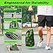 ZUKNC Lightweight Tennis Ball Hopper – Holds 50+ Tennis Balls or 40+ Pickleballs | Durable & Portable Adjustable Tennis Ball Picker | Great for Hard Court, Clay, Grass, Car Trunk (Green)